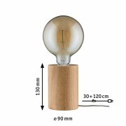 Neordic Tischleuchte Talin E27 max. 20W Holz 1-flammig