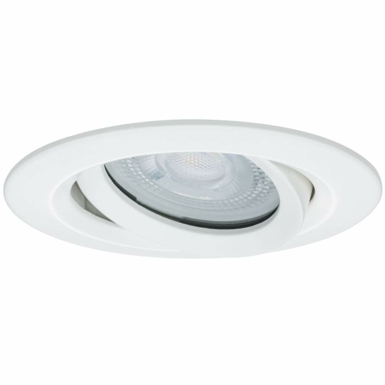 Paulmann LED Einbauleuchte Nova Plus schwenkbar IP65 rund 93mm GU10 7W 460lm 230V dimmbar 2700K Weiß matt