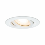 LED Einbauleuchte Nova Plus schwenkbar IP65 rund 93mm GU10 7W 460lm 230V dimmbar 2700K Weiß matt