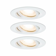 LED Einbauleuchte Nova Plus Basisset schwenkbar IP65 rund 93mm GU10 3x7W 460lm 230V dimmbar 2700K Weiß matt