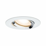 LED Einbauleuchte Nova Plus schwenkbar IP65 rund 93mm GU10 7W 460lm 230V dimmbar 2700K Weiß matt/Chrom