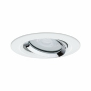 LED Einbauleuchte Nova Plus schwenkbar IP65 rund 93mm GU10 7W 460lm 230V dimmbar 2700K Weiß matt/Chrom