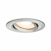 LED Einbauleuchte Nova Plus schwenkbar IP65 rund 93mm GU5,3 / GU10 dimmbar Eisen gebürstet