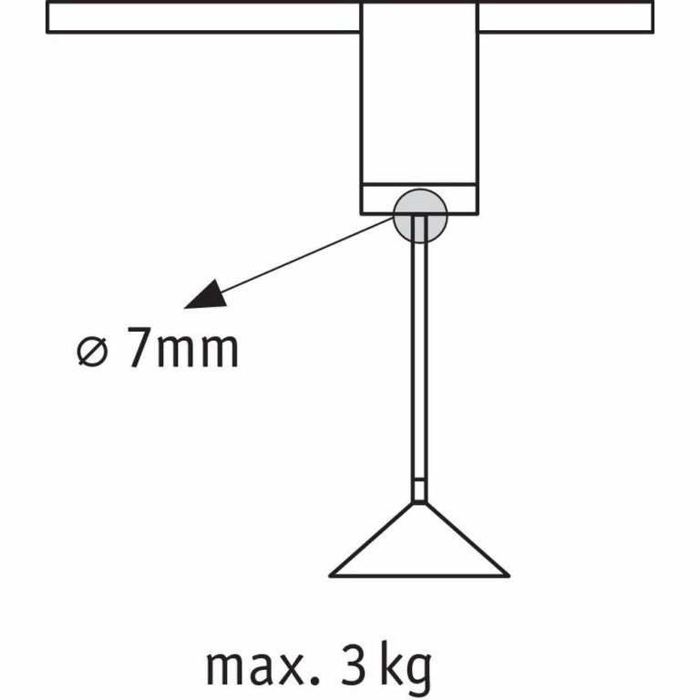 Paulmann URail Pendeladapter Universal Chrom matt max. 100W