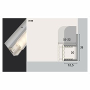 Socle Profil mit Diffusor 200cm Alu eloxiert