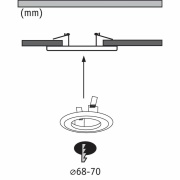 Einbauleuchten-Adapter Eisen gebürstet für