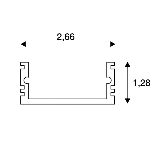 SLV GLENOS Linear-Profil 2713,2m, mattschwarz