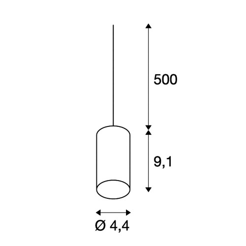 SLV FITU, Pendelleuchte, A60, rund, weiß, 5m Kabel mit offenem Kabelende, max. 60W