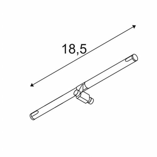 SLV COSMIC Lampenhalter schwarz schwenkbar für TENSEO Niedervolt-Seilsystem QR-C51 2 Stück