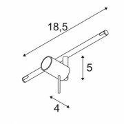 SYROS Seilleuchte chrom schwenkbar für TENSEO Niedervolt-Seilsystem QR-C51