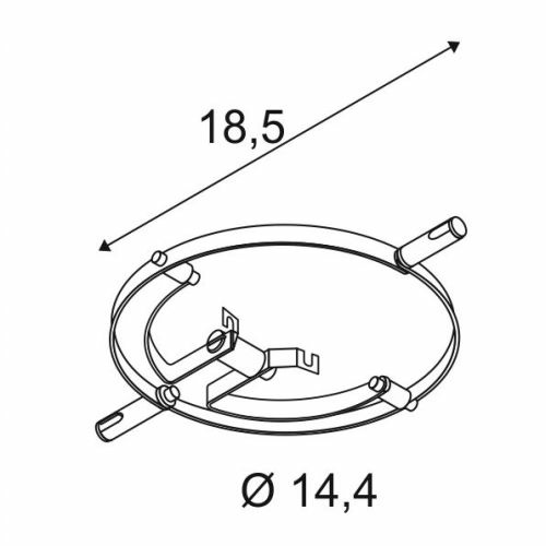 SLV QRB ORBIT Seilleuchte schwarz schwenkbar für TENSEO Niedervolt-Seilsystem QR111