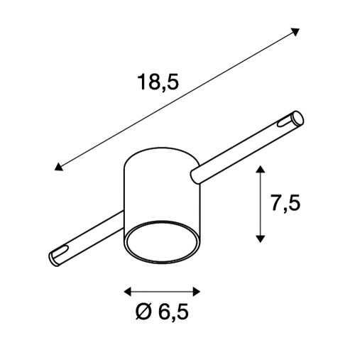 SLV COMET Seilleuchte schwarz teilsaniertes Glas für TENSEO Niedervolt-Seilsystem QR-C51