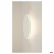 PLASTRA, Wandleuchte, LED, 3000K, rund, weißer Gips, Ø 30cm