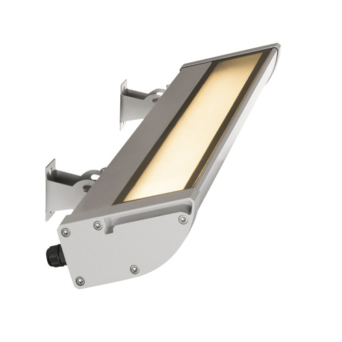 SLV VANO WING, Outdoor Strahler, LED, 3000K, silbergrau, B/H/T 63,5/6,5/20,5 cm