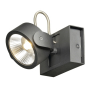 KALU LED 1 Wand- und Deckenleuchte, schwarz, 3000K, 60°