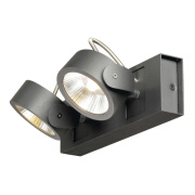 KALU LED 2 Wand- und Deckenleuchte, schwarz, 3000K, 60°