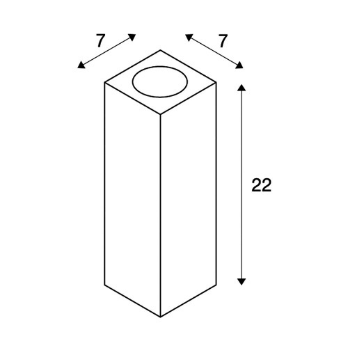 SLV THEO UP/DOWN, QPAR51, Wandleuchte, alu gebürstet, max. 2x50W