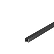 GRAZIA 20 LED Aufbauprofil, standard, gerillt, 3m, schwarz