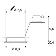 PIKA QPAR51, Deckeneinbauleuchte, schwenkbar, messing, max. 50W