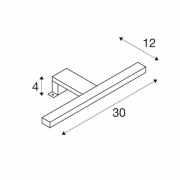 DORISA LED Spiegelleuchte, kurz, chrom,  4000K, IP44