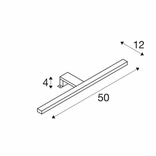 SLV DORISA LED Spiegelleuchte, lang, chrom,  4000K, IP44