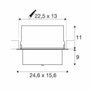 ALAMEA LED Deckeneinbauleuchte, weiss, 3000K, 35W