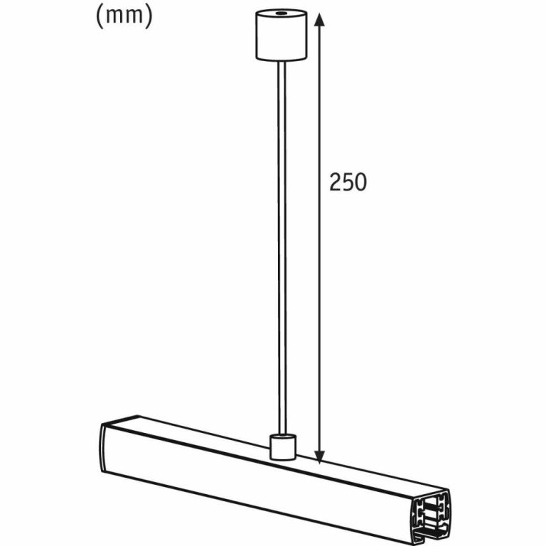 Paulmann Stangenabhängung Chrom 125mm oder 250mm für URail Schienensystem