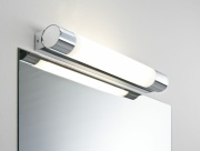 LED Spiegelleuchte Orgon Chrom mit Steckdose 70cm IP44 3000K 10,5W 835lm 230V