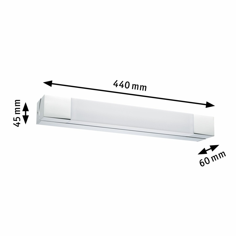 Paulmann LED Wand- & Spiegelleuchte Quasar Chrom 44cm IP44 3000K 7,5W 570lm 230V