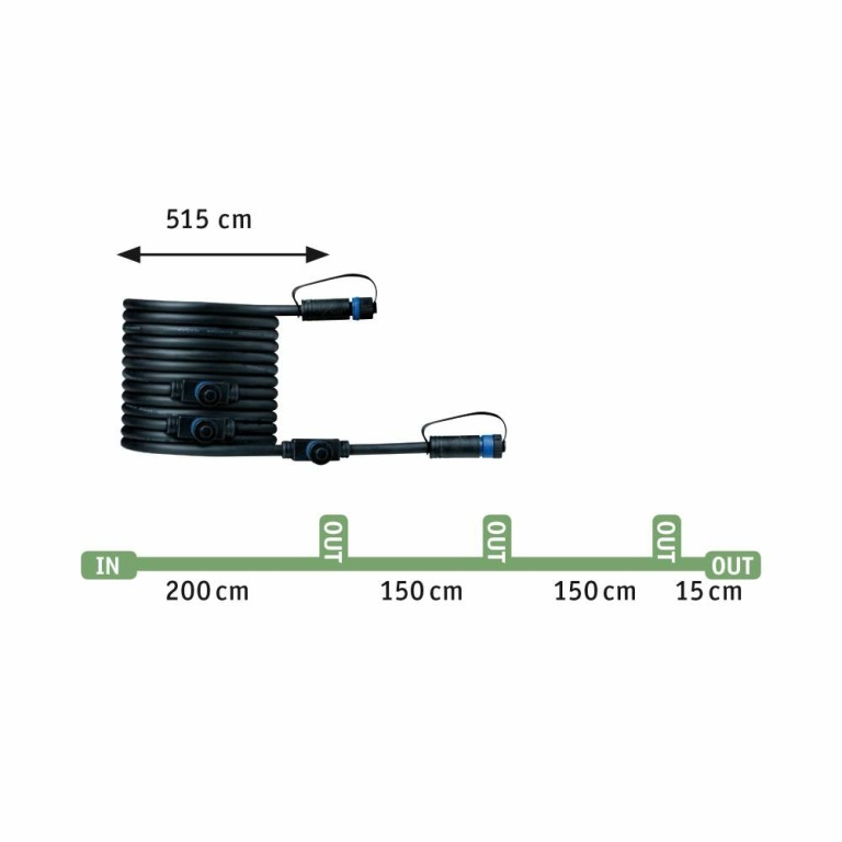 Paulmann Plug & Shine Basisset LED Bodeneinbauleuchte Floor Eco IP67 3000K 3x2W 21VA Silber