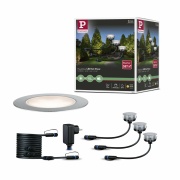 Plug & Shine Basisset LED Bodeneinbauleuchte Floor Eco IP67 3000K 3x2W 21VA Silber