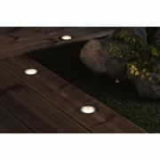 Plug & Shine Basisset LED Bodeneinbauleuchte Floor Eco IP67 3000K 3x2W 21VA Silber