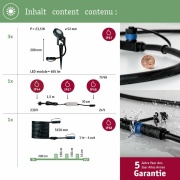 Plug & Shine LED Gartenstrahler Sting Basisset IP67 3000K 3x6W 75VA Anthrazit