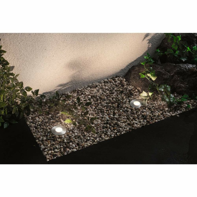 Paulmann Plug & Shine Basisset LED Bodeneinbauleuchte Floor Mini IP67 3000K 3x2,5W 21VA Silber