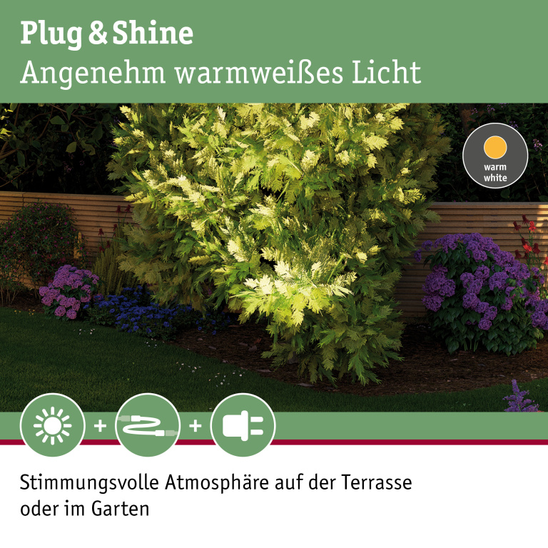 Paulmann Plug & Shine LED Bodeneinbauleuchte rund IP67 3000K 6W schwenkbar Einzelspot