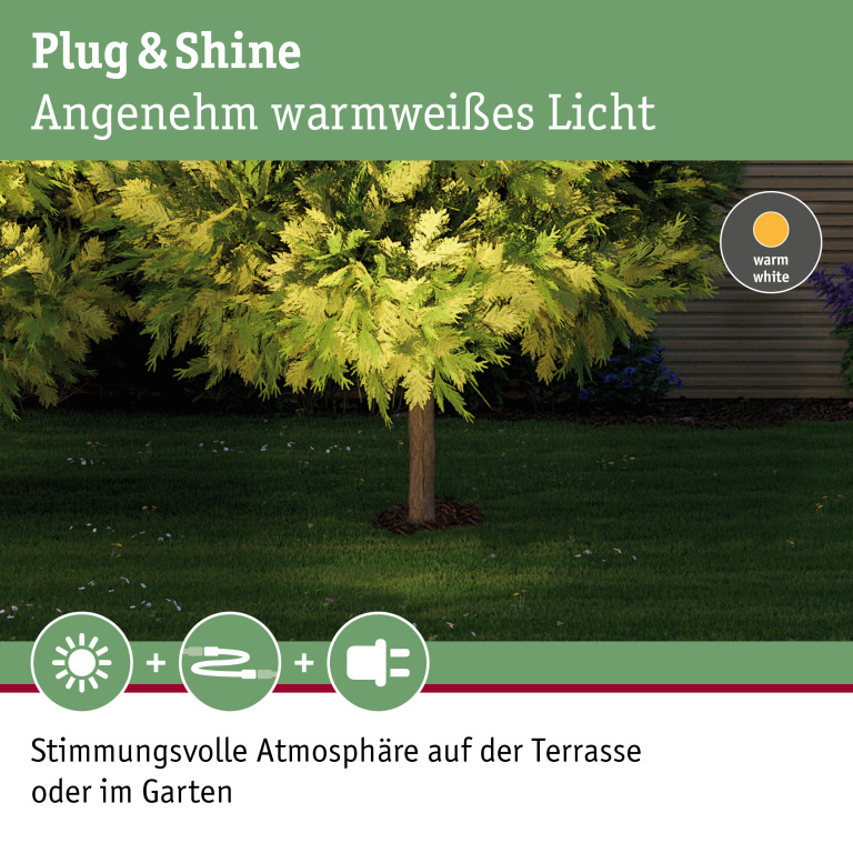 Paulmann Plug & Shine LED Bodeneinbauleuchte Floor rund IP67 3000K 6W schwenkbar Einzelspot