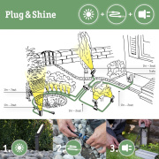 Plug & Shine LED Bodenaufbauleuchte IP67 2x3W 3000K zweifacher Lichtaustritt Anthrazit