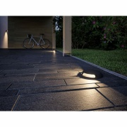 Plug & Shine LED Bodenaufbauleuchte IP67 befahrbar 2x3,3W 3000K zweifacher Lichtaustritt Anthrazit