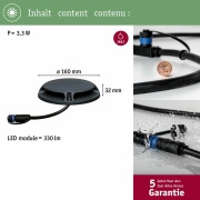 Plug & Shine LED Bodenaufbauleuchte IP67 befahrbar 2x3,3W 3000K zweifacher Lichtaustritt Anthrazit