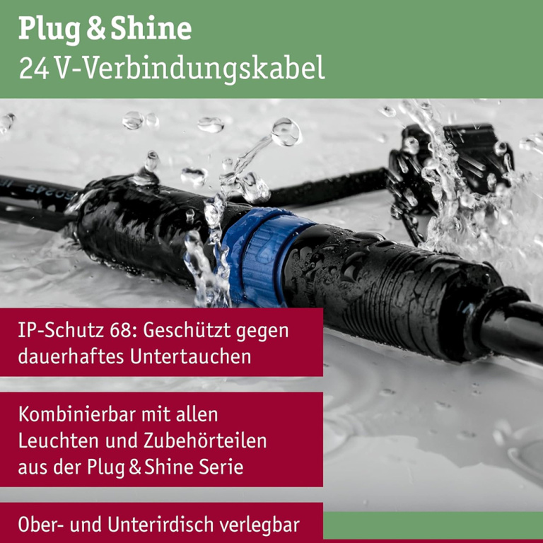 Paulmann Plug & Shine Kabel 10m 2 Ausgänge IP68