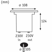 Bodeneinbauleuchte IP67 rund 3,5W GU10