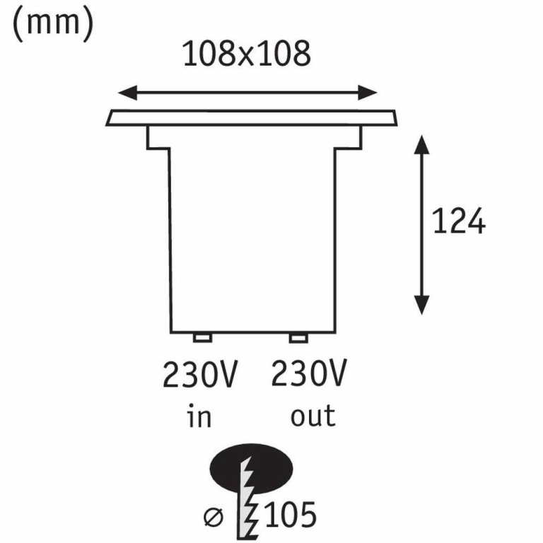 Paulmann Bodeneinbauleuchte IP67 eckig 3,5W GU10