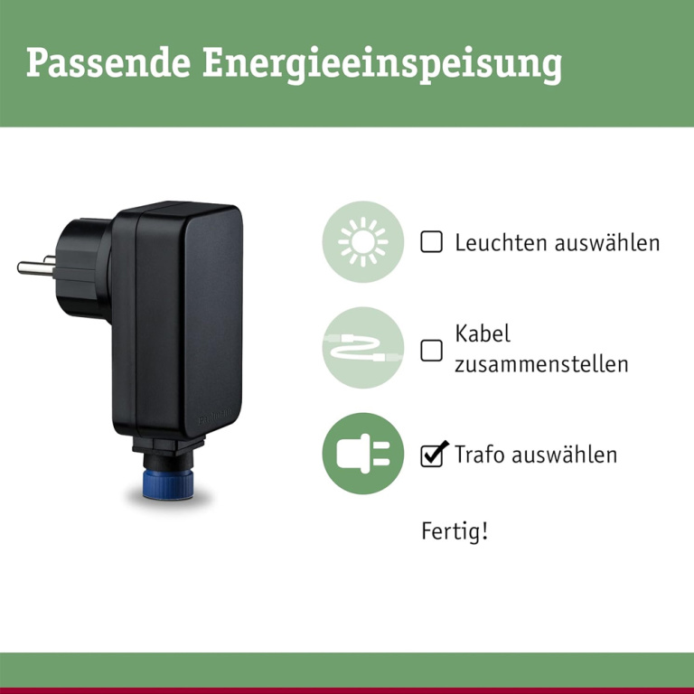 Paulmann Plug & Shine Einspeisung Trafo 21W 24V DC IP44