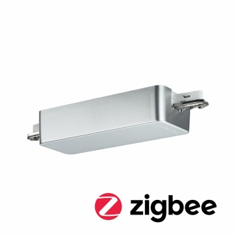 Paulmann URail ZigBee 3.0 Dimm/Switch Adapter Chrom matt Smart Home Schienenverbinder An/Aus/Dimmen max. 400W