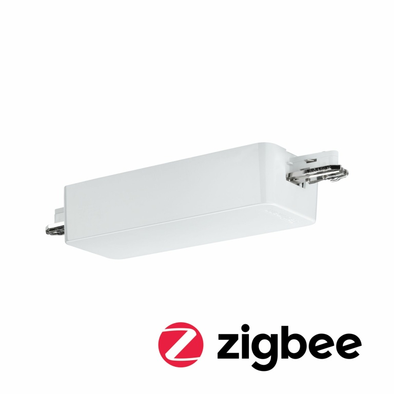 Paulmann URail ZigBee 3.0 Dimm/Switch Adapter Reinweiß Smart Home Schienenverbinder An/Aus/Dimmen max. 400W