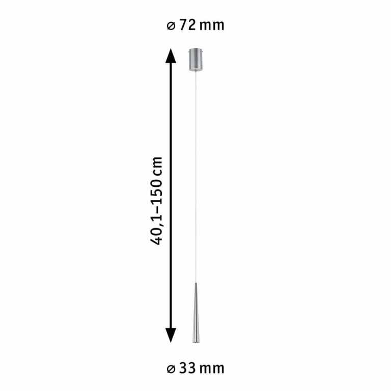 Paulmann LED Pendelleuchte Gutta 1-flammig 7W