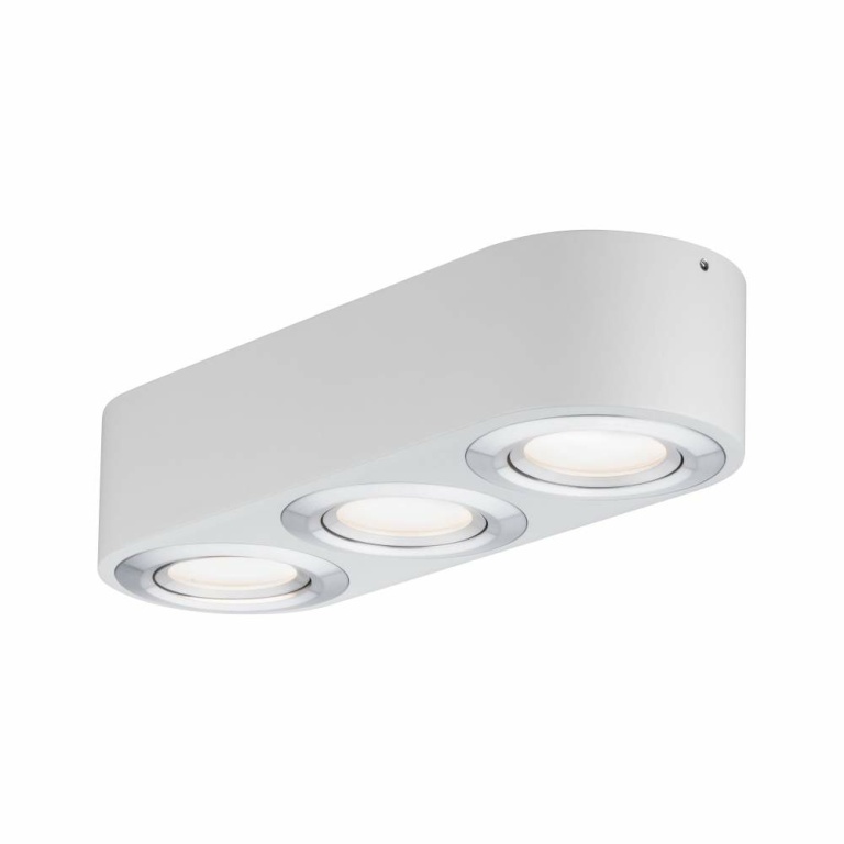 Paulmann LED Deckenleuchte Argun 3-flammig 3-Step-Dim 3000K 3x280lm 230V 3x4,8W dimmbar Weiß/Alu gebürstet