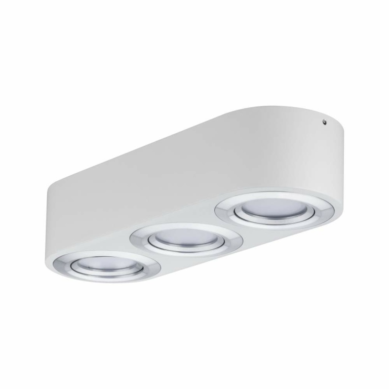 Paulmann LED Deckenleuchte Argun 3-flammig 3-Step-Dim 3000K 3x280lm 230V 3x4,8W dimmbar Weiß/Alu gebürstet