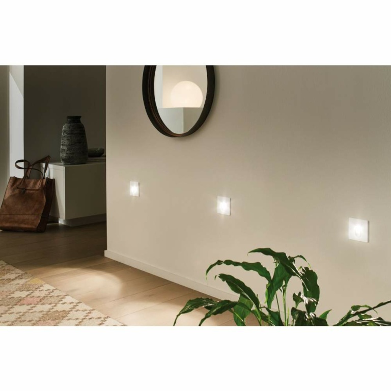 Paulmann LED Wandeinbauleuchte Wall eckig Weiß 1,7W 2700K für Hohlwanddose