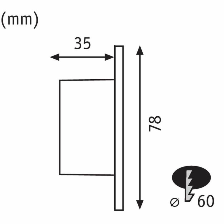 Paulmann LED Wandeinbauleuchte Wall Weiß  rund 1,1W 65lm 2700K 230V